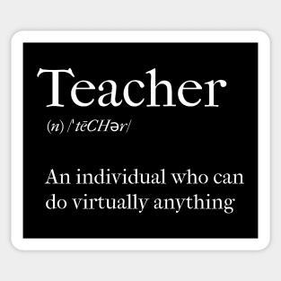 Teacher dictionary definition Sticker